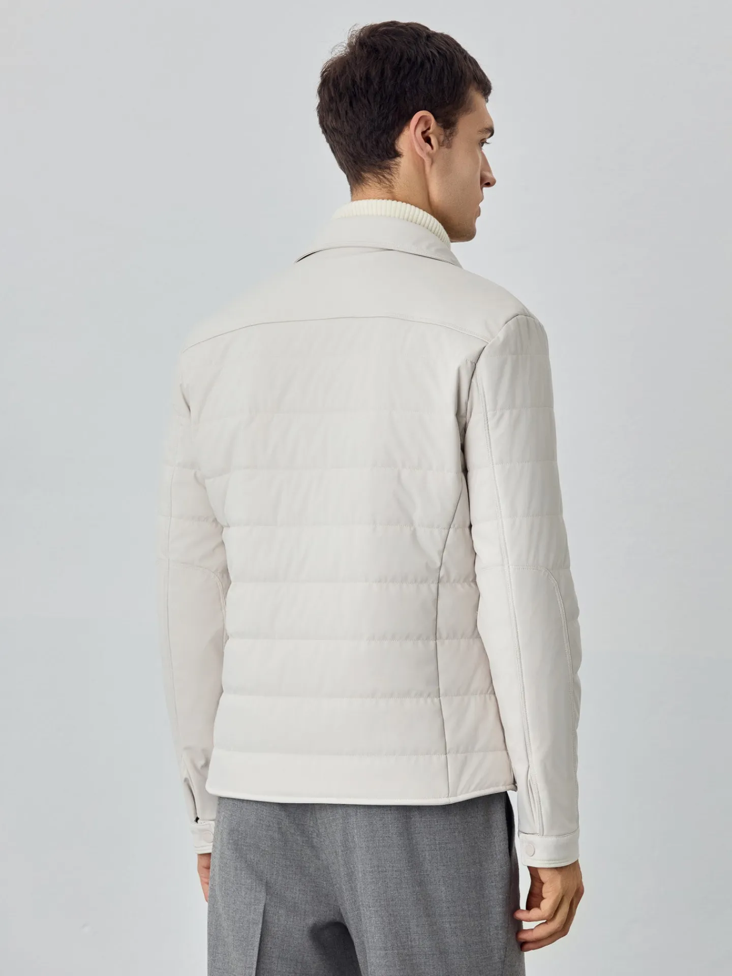 New Padded and Quilted Shirt Jacket With Chest Pockets Blusões