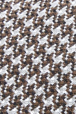 Clearance Pied de Poule Pattern Tie Silk and Wool Blend 7,5cm Gravatas