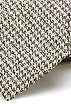 Discount Pied de Poule Pattern Tie 100% Silk 7cm Gravatas