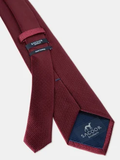 Discount Plain 100% Silk Tie 7,5cm Gravatas