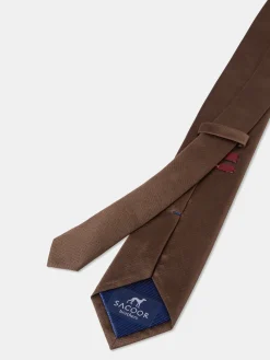 Hot Plain 100% Silk Tie 7,5cm Gravatas