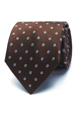 Outlet Polka Dot Pattern Tie 100% Silk 7,5cm Gravatas