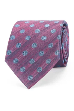 Discount Polka Dot Pattern Tie 100% Silk 8cm Gravatas