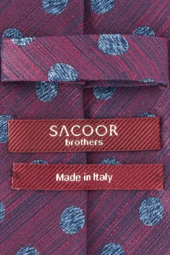 Discount Polka Dot Pattern Tie 100% Silk 8cm Gravatas