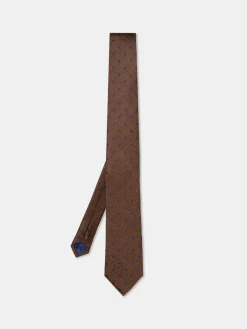 Online Polka Dot Pattern Tie 100% Silk 7,5cm Gravatas