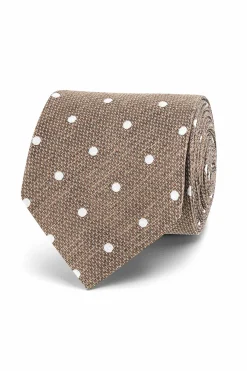 Online Polka Dot Pattern Tie 100% Silk 8cm Gravatas