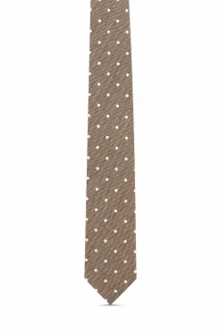 Online Polka Dot Pattern Tie 100% Silk 8cm Gravatas