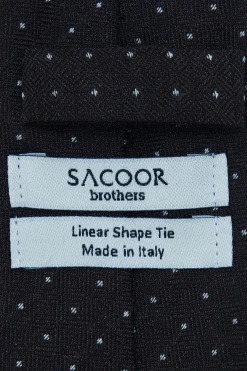 New Polka Dot Pattern Tie Silk and Wool 7cm Gravatas