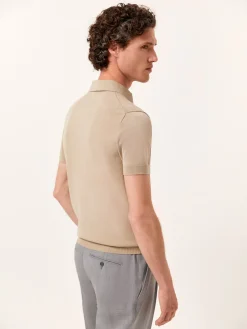 Outlet Polo Sweater With Short Sleeves In Cotton and Silk Blend Polos