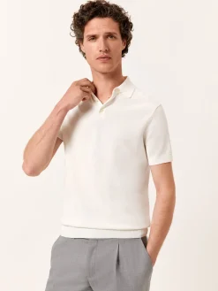 Outlet Polo Sweater With Short Sleeves In Cotton and Silk Blend Polos