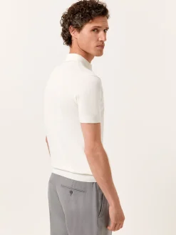 Outlet Polo Sweater With Short Sleeves In Cotton and Silk Blend Polos