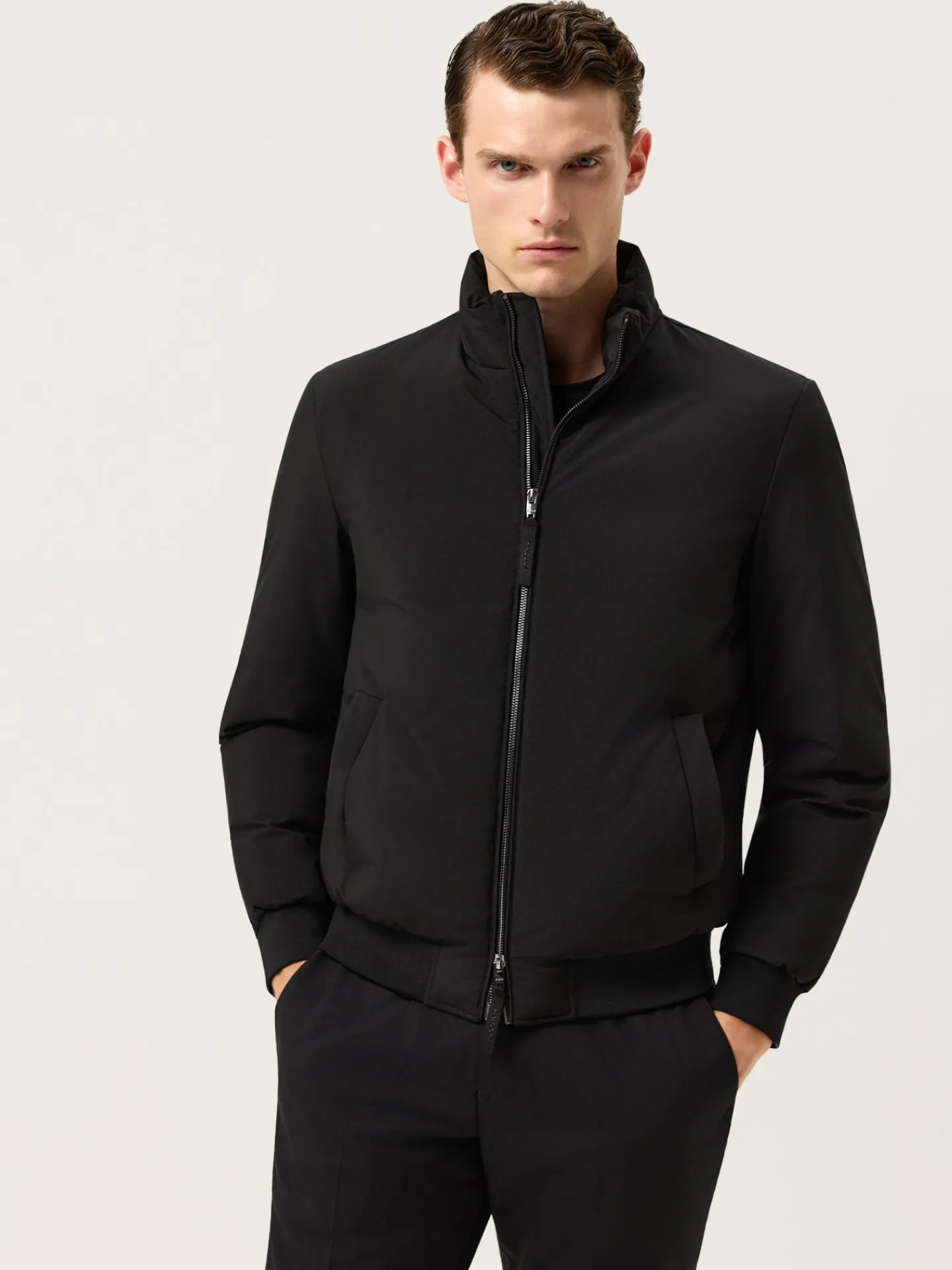 Sale Real Down Bomber With Ribbed Finishes Blusões