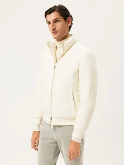 Sale Real Down Bomber With Ribbed Finishes Blusões