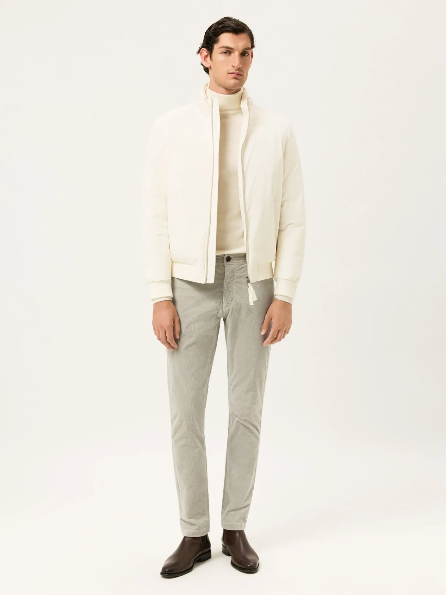Sale Real Down Bomber With Ribbed Finishes Blusões