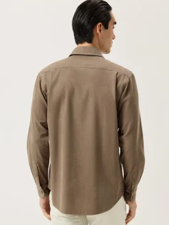 Clearance Regular Fit Baby Corduroy Shirt With Pigment-Dyed Finish Camisas Casuais