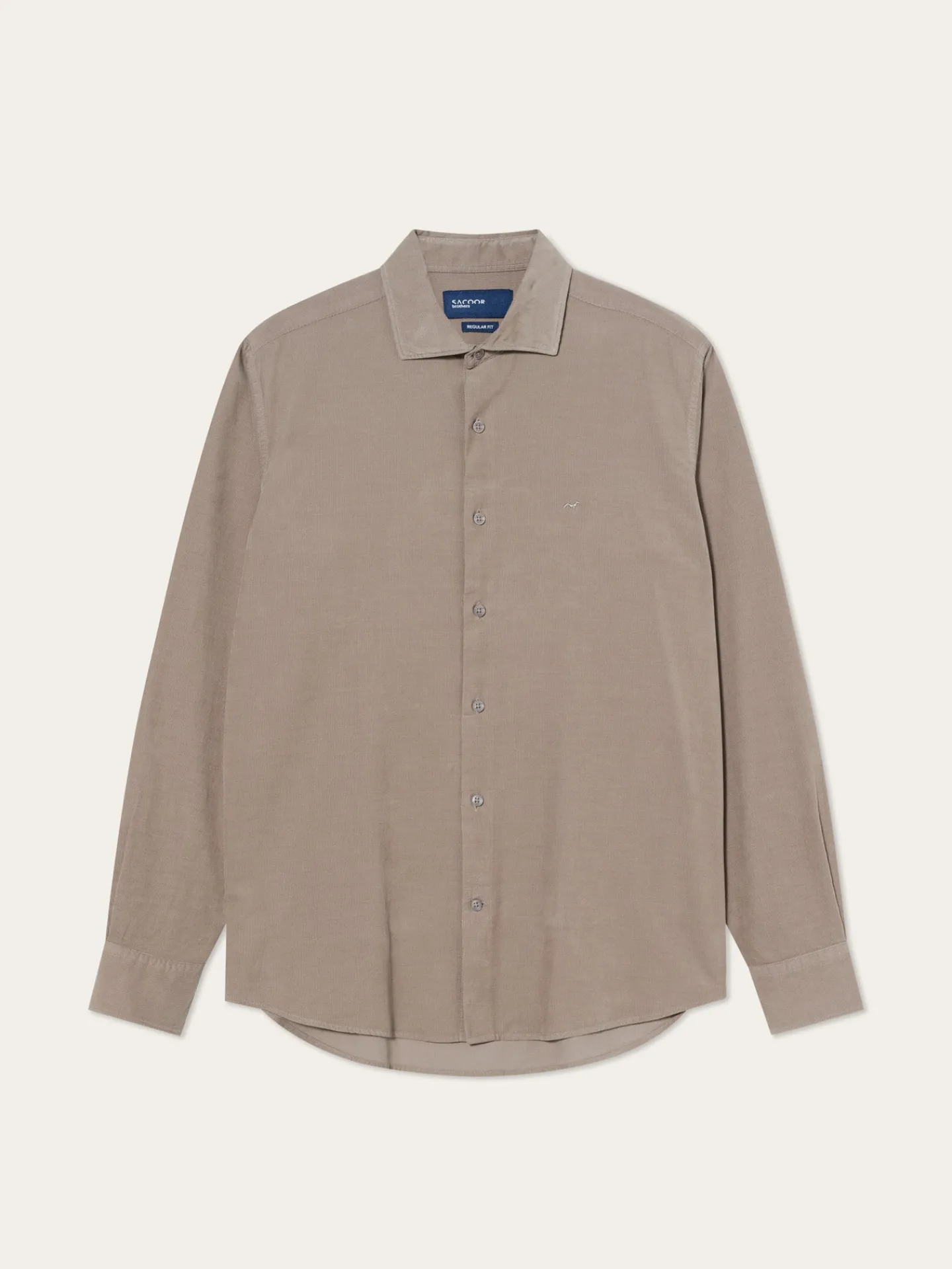 Clearance Regular Fit Baby Corduroy Shirt With Pigment-Dyed Finish Camisas Casuais