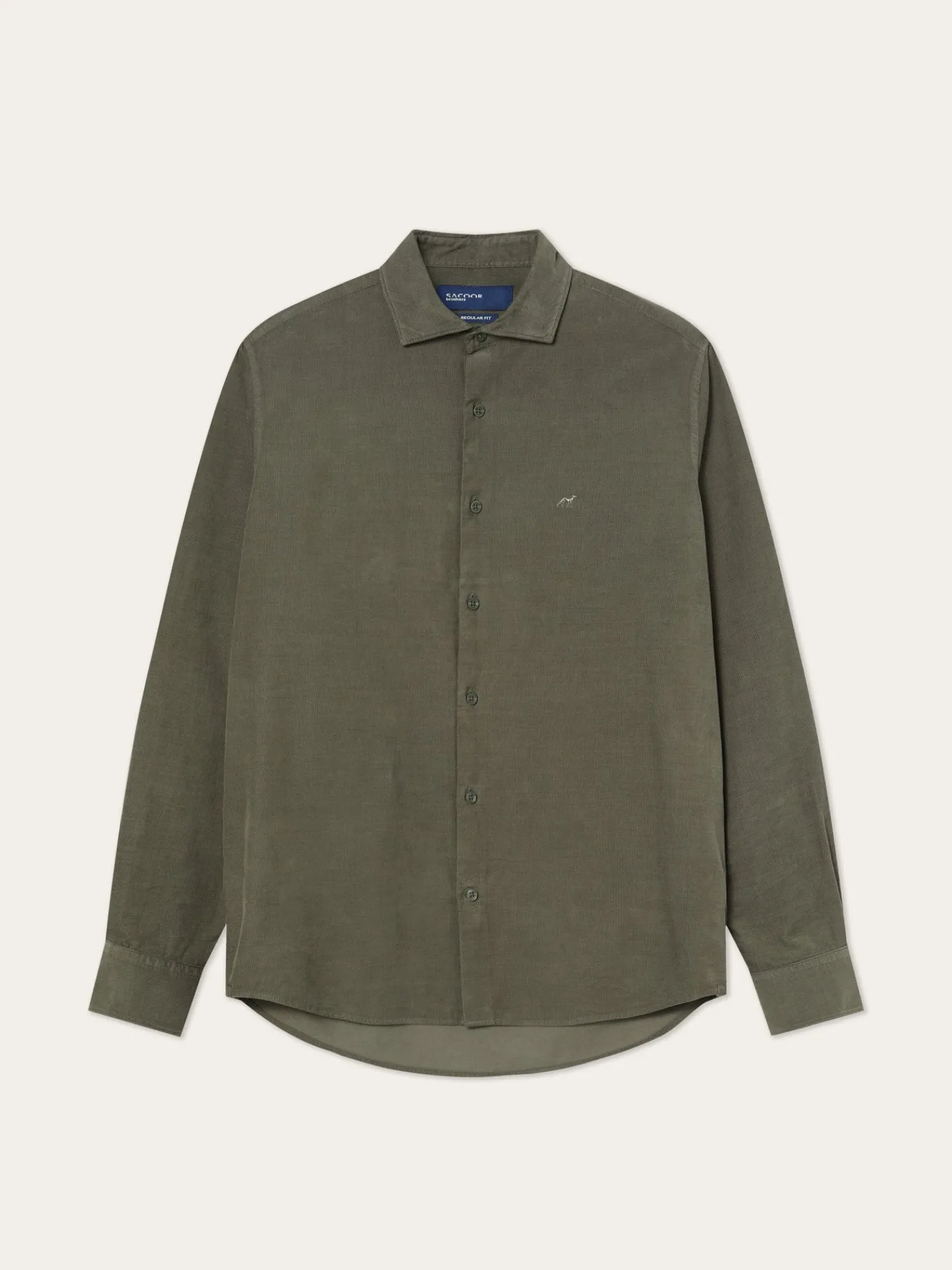 Clearance Regular Fit Baby Corduroy Shirt With Pigment-Dyed Finish Camisas Casuais
