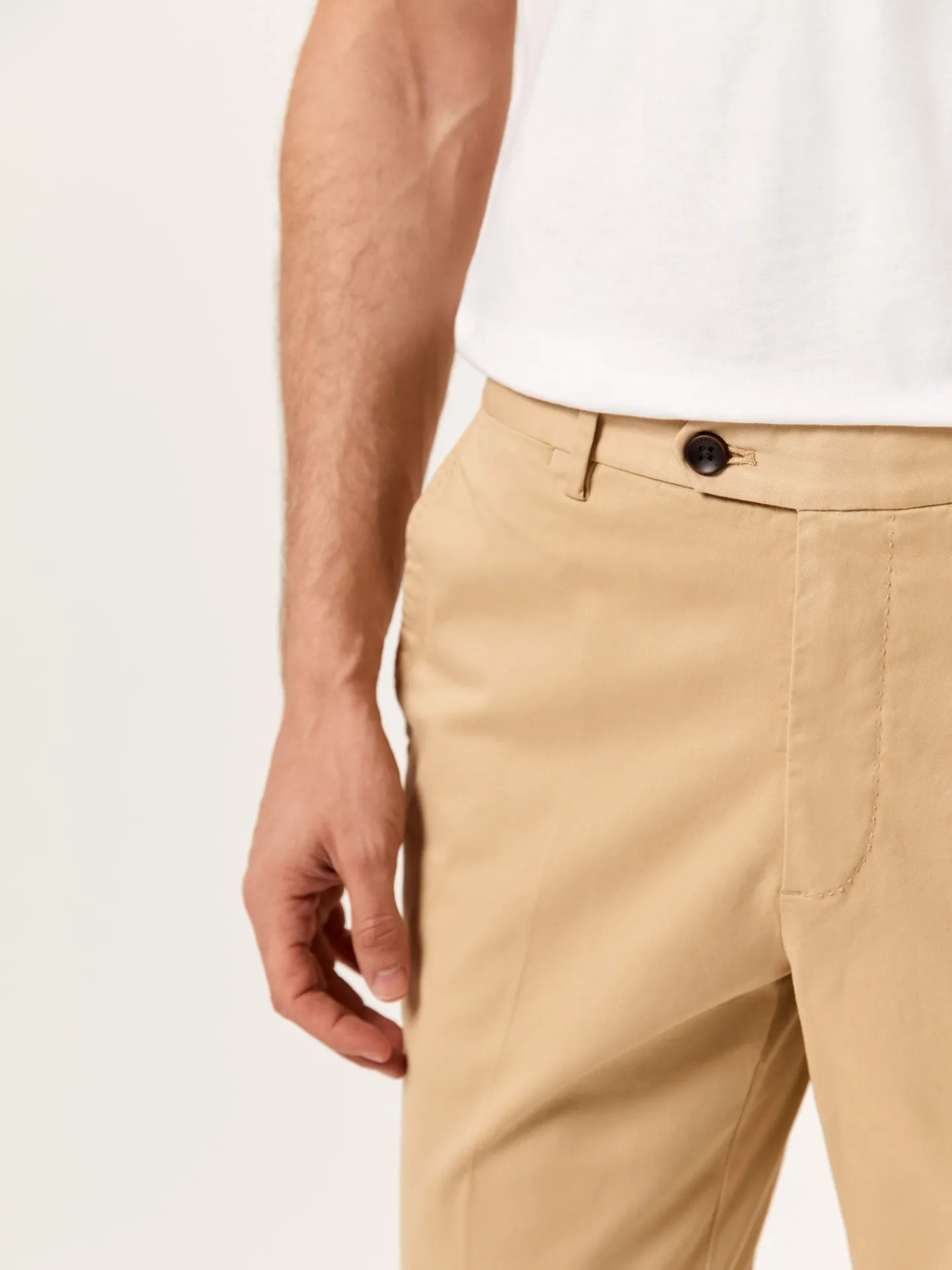 Online Regular Fit Casual Trousers in Comfort Cotton Calças Casuais|Calças Casuais