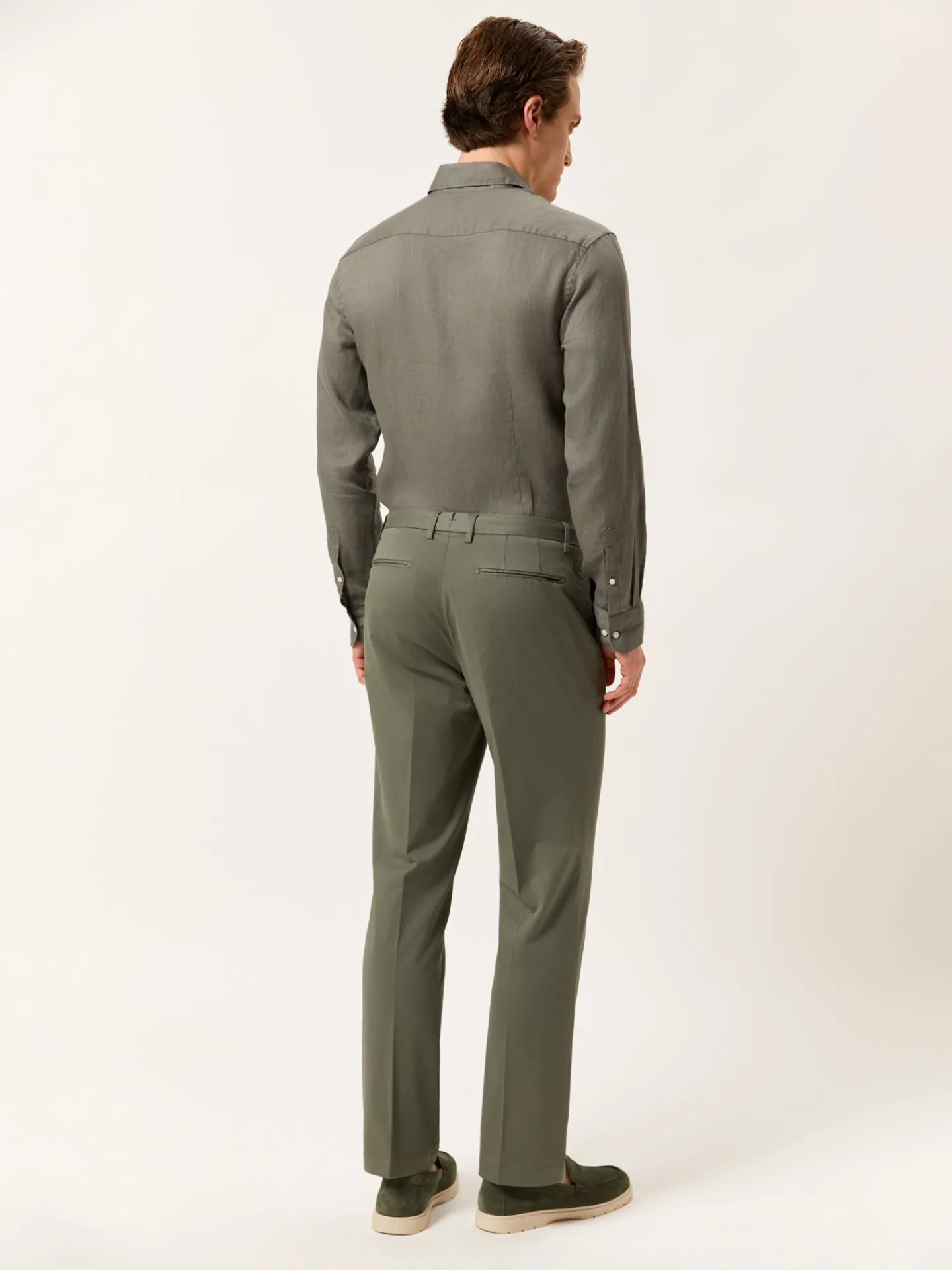 New Regular Fit Casual Trousers in Comfort Cotton Calças Casuais|Calças Casuais