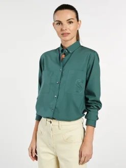 Discount Regular Fit Chest Pockets Shirt MULHER Camisas