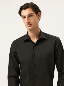 Discount Regular Fit Cotton Stretch Travel Shirt With Oxford Collar and Chest Pocket. Camisas Clássicas
