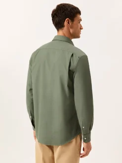 Hot Regular Fit Garment Dye Open Oxford Shirt in Comfort Cotton Camisas Casuais|Camisas Casuais