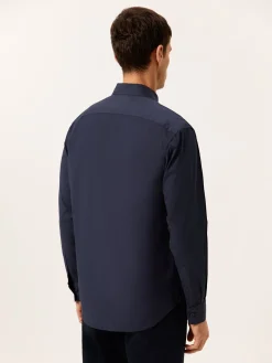 Discount Regular Fit Garment Dye Poplin Shirt in Comfort Cotton Camisas Casuais|Camisas Casuais
