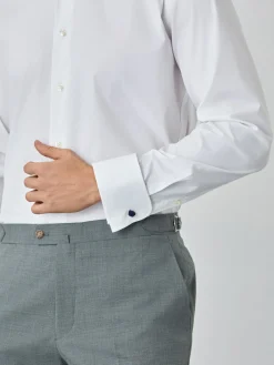 Clearance Regular fit k-easy plain poplin comfort shirt Camisas Clássicas