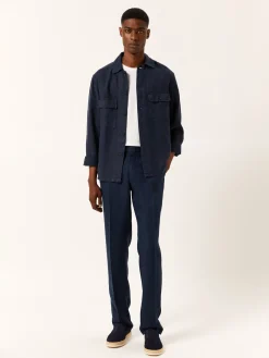 Best Regular fit Linen Casual Trousers Calças Casuais