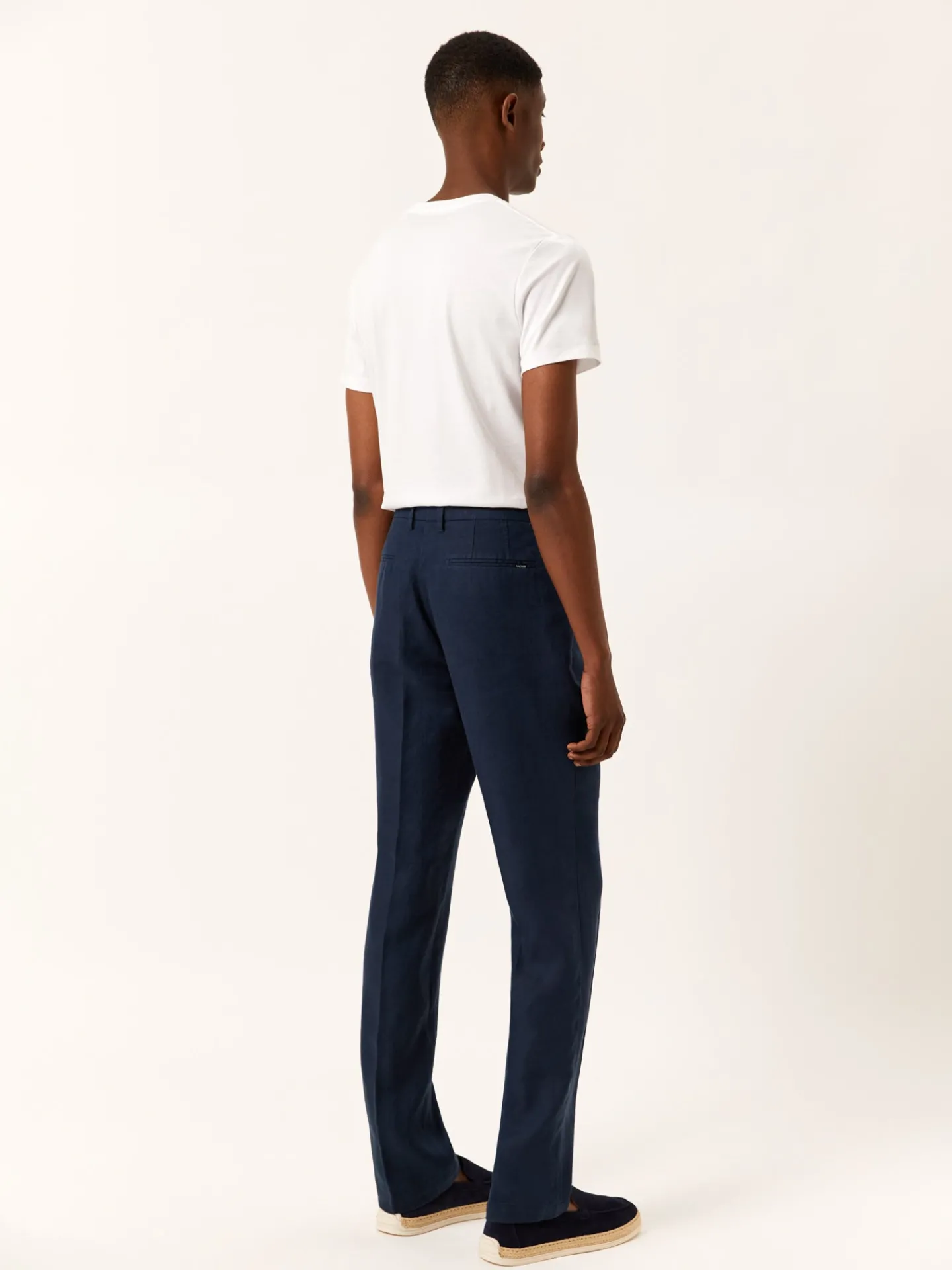 Best Regular fit Linen Casual Trousers Calças Casuais