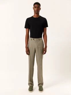 Best Regular fit Linen Casual Trousers Calças Casuais