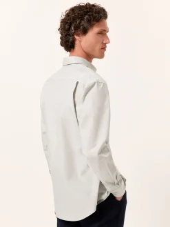 Discount Regular Fit Overdye Poplin Shirt with Open Collar Camisas Casuais