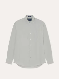 Discount Regular Fit Overdye Poplin Shirt with Open Collar Camisas Casuais