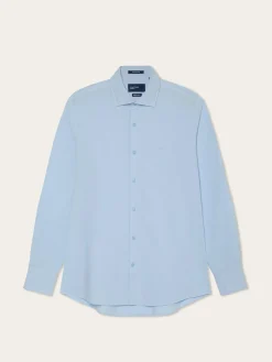 Best Regular Fit Overdye Poplin Shirt With Open Collar Camisas Casuais
