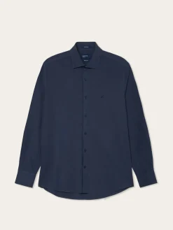 Best Regular Fit Overdye Poplin Shirt With Open Collar Camisas Casuais