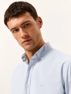 New Regular Fit Oxford Shirt in Comfort Cotton Camisas Casuais|Camisas Casuais