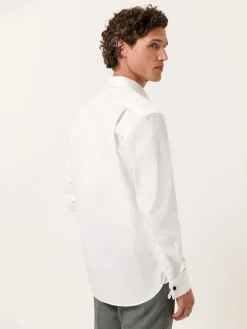 Outlet Regular Fit Performance Poplin with Oxford Collar and Double Cuffs Camisas Clássicas