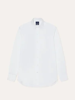 Outlet Regular Fit Performance Poplin with Oxford Collar and Double Cuffs Camisas Clássicas