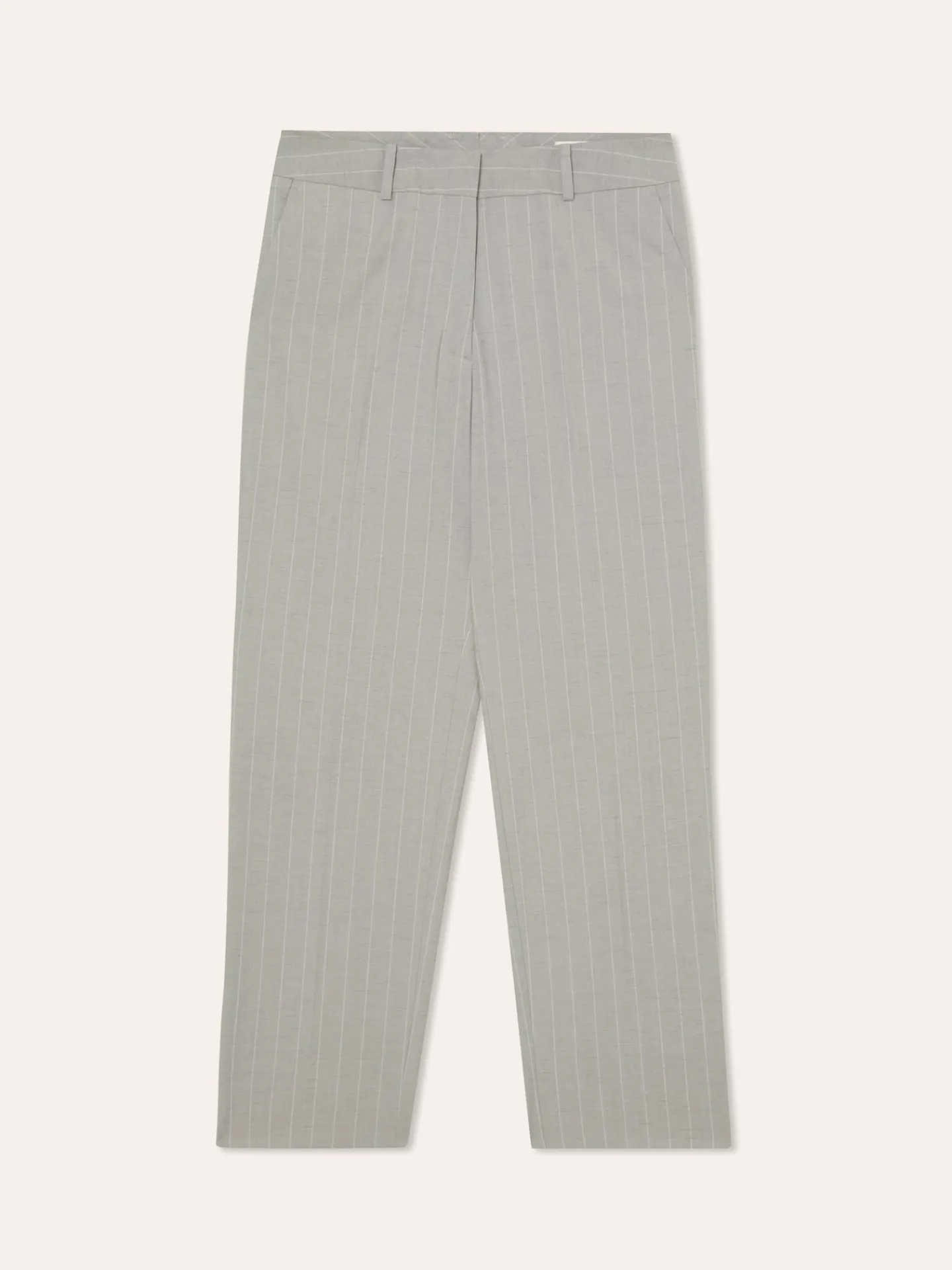 Sale Regular Fit Pinstripe Trousers In Rayon & Cotton Blend MULHER Fatos|Calças De Fato