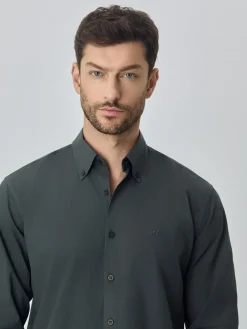 Best Regular fit poplin over dye shirt Camisas Casuais