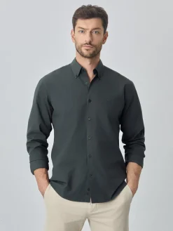 Best Regular fit poplin over dye shirt Camisas Casuais