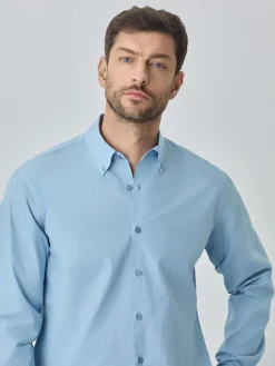 Best Regular fit poplin over dye shirt Camisas Casuais