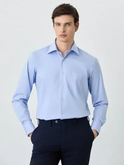 Clearance Regular Fit Shirt With Oxford Collar In Cotton Blend Camisas Clássicas