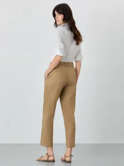 Regular Fit Suit Trousers In Viscose Linen Blend MULHER Fatos|Calças
