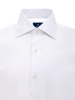 Hot Regular Fit Travel Poplin Shirt in Comfort Cotton Camisas Clássicas|Camisas Clássicas