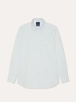 Hot Regular Fit Travel Poplin Shirt in Comfort Cotton Camisas Clássicas|Camisas Clássicas