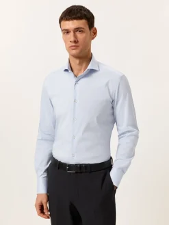 Regular Fit Travel Poplin Shirt in Comfort Cotton Camisas Clássicas|Camisas Clássicas