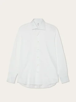 Outlet Regular Fit Twill Formal Shirt With Oxford Collar And Double Cuff Camisas Clássicas