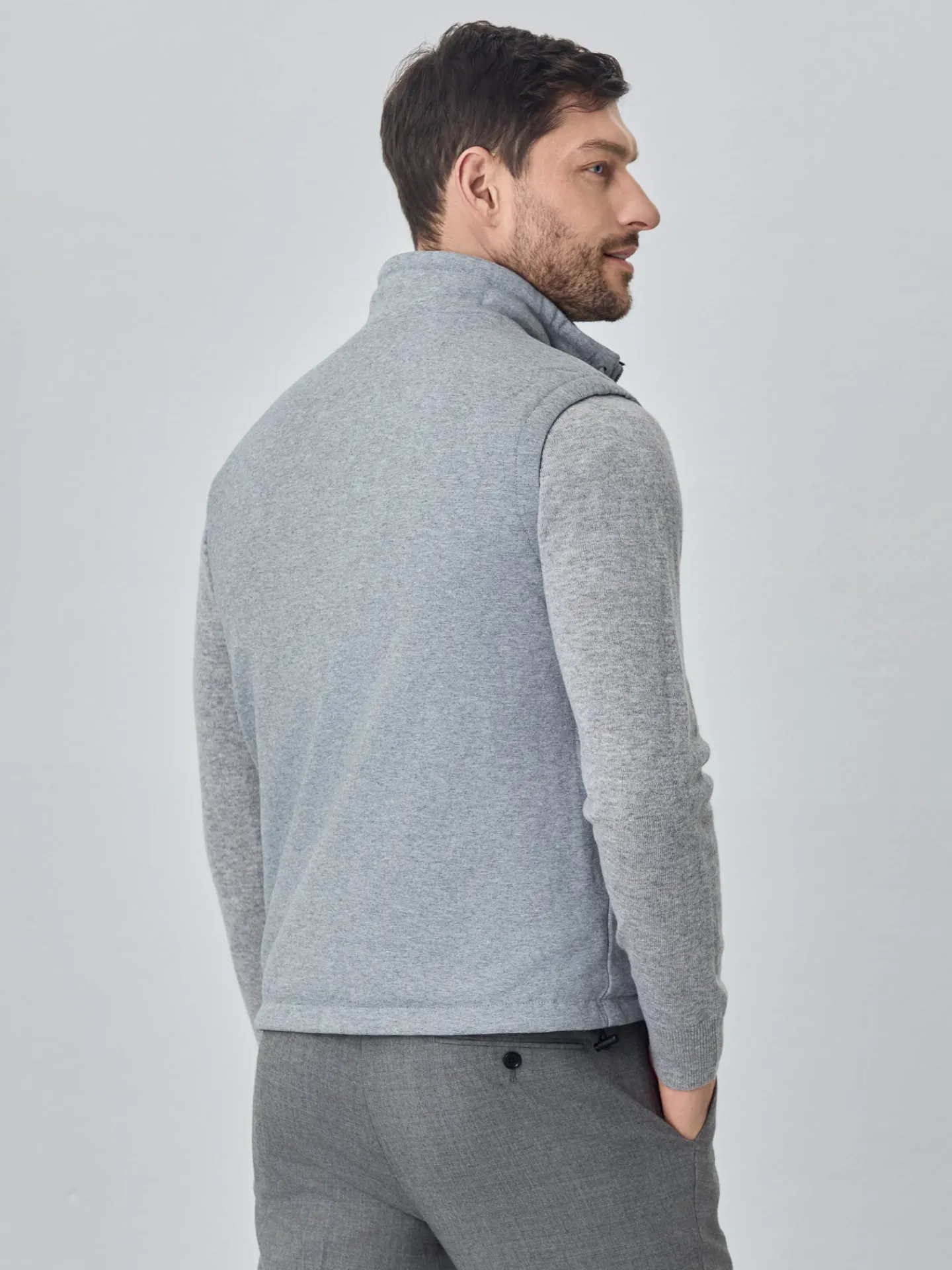 Outlet Reversible Vest With Distinct Fabrics On Each Side Coletes