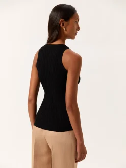 Discount Ribbed Tank Top In Viscose & Nylon Blend MULHER Tops